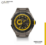 NSQUARE SnakeKing Automatic Watch-46mm N10.3 Gray/Yellow/GrayBracelet|蛇皇系列 自動表-46毫米 N10.3 灰/黃/灰錶鍊帶