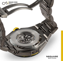 Load image into Gallery viewer, NSQUARE SnakeKing Automatic Watch-46mm N10.3 Gray/Yellow/GrayBracelet|蛇皇系列 自動錶-46毫米 N10.3 灰/黃/灰錶鏈帶