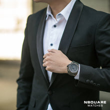 將圖片載入圖庫檢視器 NSQUARE SnakeKing Automatic Watch-46mm N10.5 Grey Metal/Gun Bracelet|蛇皇系列 自動表-46米 N10.5 灰/灰色鋼錶鍊