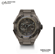 Load image into Gallery viewer, NSQUARE SnakeKing Automatic Watch-46mm N10.5 Gray Metal/Gun Bracelet|蛇皇系列 自動錶-46毫米 N10.5 灰/灰色鋼錶鏈帶