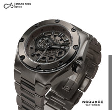 Load image into Gallery viewer, NSQUARE SnakeKing Automatic Watch-46mm N10.5 Gray Metal/Gun Bracelet|蛇皇系列 自動錶-46毫米 N10.5 灰/灰色鋼錶鏈帶