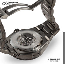 Load image into Gallery viewer, NSQUARE SnakeKing Automatic Watch-46mm N10.5 Gray Metal/Gun Bracelet|蛇皇系列 自動錶-46毫米 N10.5 灰/灰色鋼錶鏈帶