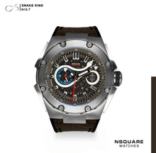 Load image into Gallery viewer, NSQUARE SnakeKing Automatic Watch-46mm N10.7 Chocolate/Steel|蛇皇系列 自動錶-46毫米  N10.7 朱古力/鋼色