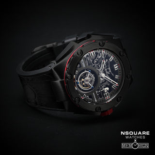 NSQUARE NM01-TOURBILLON Watch - 46mm  N35.3 All Black|NM01-陀飛輪 46毫米  N35.3 全黑色