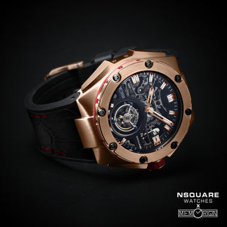 NSQUARE NM01-TOURBILLON Watch - 46mm  N35.4Rose Gold/Black|NM01-陀飛輪 46毫米  N35.4 玫瑰金/黑