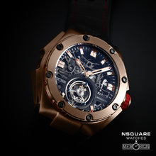 Load image into Gallery viewer, NSQUARE NM01-TOURBILLON Watch - 46mm  N35.4Rose Gold/Black|NM01-陀飛輪 46毫米  N35.4 玫瑰金/黑