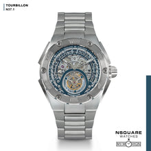 將圖片載入圖庫檢視器 NSQUARE N37.1 Ronald Series-TOURBILLON Watch - 46mm SS/Blue/SS Bracelet|N37.1 鄭中基系-陀飛輪46毫米 鋼藍色/鋼錶鍊帶