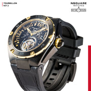 NSQUARE N37.2羅納德系列-TOURBILLON Watch - 46mm Gold/Black|N37.2鄭中基系列-陀飛輪46毫米金/黑