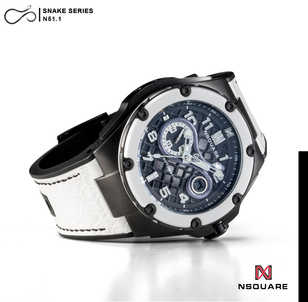 NSquare Snake Special Edition Automatic Watch - 46mm N51.1 White Ceramic|NSquare 蛇系列 特別版本 自動錶 - 46毫米腕錶 N51.1 白色陶瓷