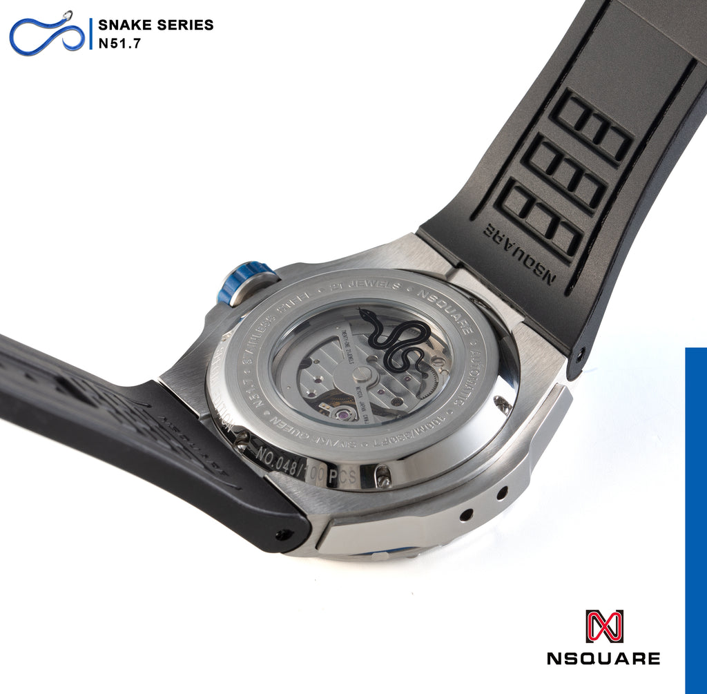 NSQUARE 蛇系列 自動錶-46毫米 特別版本 N51.7寶瑰藍