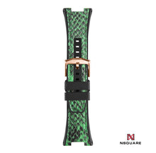 將圖片載入圖庫檢視器 N59.2 Dual Material - Green Leather with Black Rubber Strap|N59.2 雙材質 - 綠色皮和黑色橡膠帶