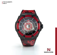 Load image into Gallery viewer, N59.4 Dual Material - Red Leather with Black Rubber Strap|N59.4 雙材質 - 紅色皮和黑色橡膠帶