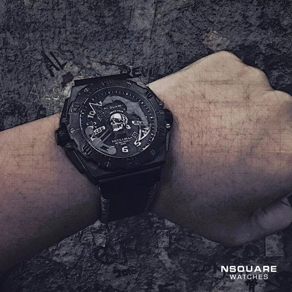 NSQUARE PirateStorm Automatic Watch - 48mm N15.1 All Black|海盜風暴 自動錶 - 48mm N15.1 黑色