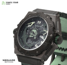 將圖片載入圖庫檢視器 NSQUARE PirateStorm Automatic Watch - 48mm N15.2 Black/Green|海盜風暴 自動表 - 48mm N15.2 黑色/深綠色