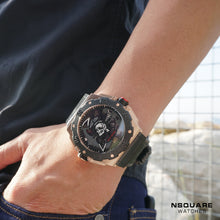 Load image into Gallery viewer, NSQUARE PirateStorm Automatic Watch - 48mm N15.4 BLACK/RG|海盜風暴 自動錶 - 48mm N15.4 黑色/玫瑰金色