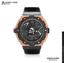 Load image into Gallery viewer, NSQUARE PirateStorm Automatic Watch - 48mm N15.4 BLACK/RG|海盜風暴 自動錶 - 48mm N15.4 黑色/玫瑰金色