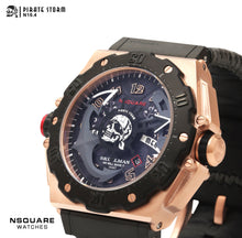 將圖片載入圖庫檢視器 NSQUARE PirateStorm Automatic Watch - 48mm N15.4 BLACK/RG|海盜風暴 自動表 - 48mm N15.4 黑色/玫瑰金色