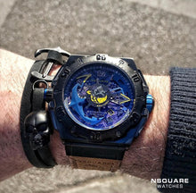 Load image into Gallery viewer, NSQUARE PirateStorm Automatic Watch - 48mm N15.5 Black/Vachetta Tan|海盜風暴 自動錶 - 48mm N15.5 黑色/棕褐色