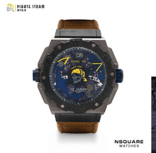 Load image into Gallery viewer, NSQUARE PirateStorm Automatic Watch - 48mm N15.5 Black/Vachetta Tan|海盜風暴 自動錶 - 48mm N15.5 黑色/棕褐色