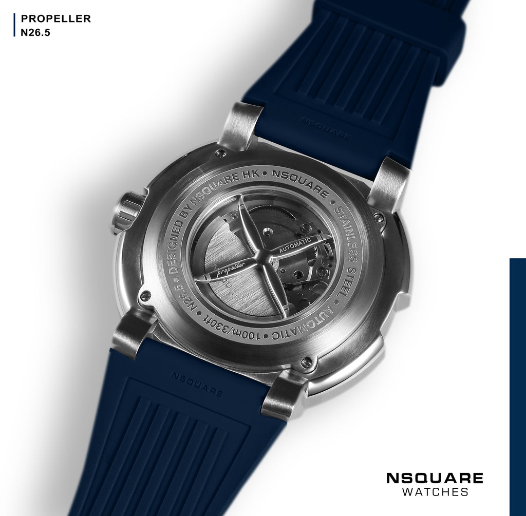 NSQUARE Propeller Automatic Watch - 48mm N26.5 SS/Blue|NSQUARE 螺旋槳 自動錶-48毫米 N26.5鋼/藍色