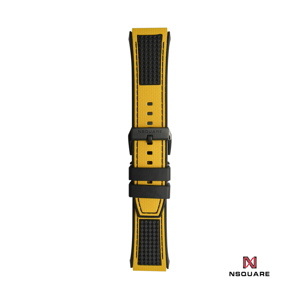 N39.1 Dual Color Rubber Strap - Yellow/Black|N39.1 雙色橡膠帶 - 黃/黑