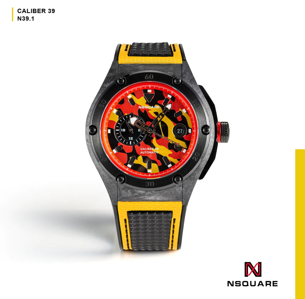 N39.1 Dual Colour Rubber Strap - Yellow/Black|N39.1 雙色橡膠帶 - 黃/黑