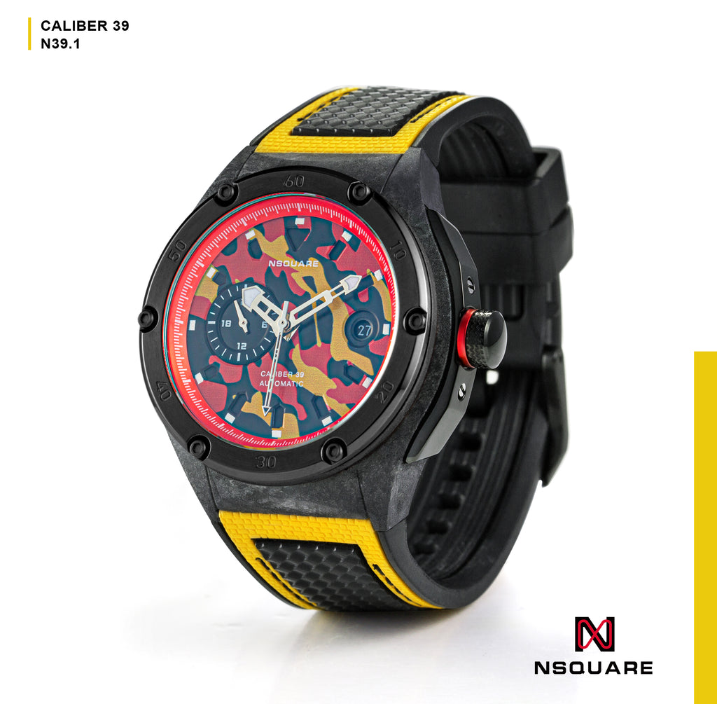 NSquare MultiColoured Series Automatic Watch - 44mm N39.1 Sunny Yellow|NSquare MultiColoured系列 自動錶 44毫米 N39.1 烈豔黃