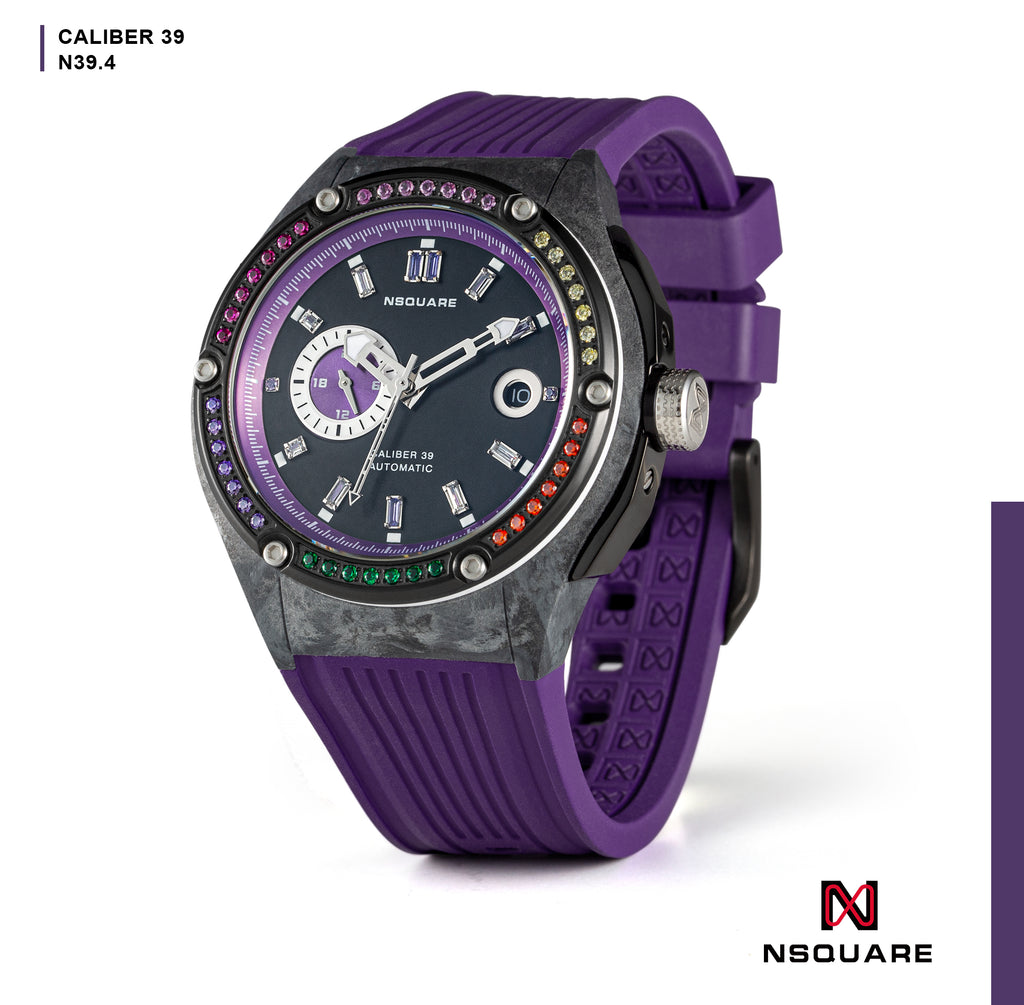 NSquare多彩多姿系列自動腕錶 - 44mm N39.4 Brightening Purple|NSquare MultiColoured系列 自動表 44毫米 N39.4 璀璨紫
