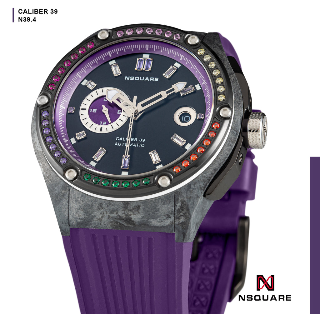NSquare MultiColoured Series Automatic Watch - 44mm N39.4 Brightening Purple|NSquare MultiColoured系列 自動錶 44毫米 N39.4 燦亮紫