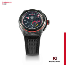 Load image into Gallery viewer, NSQUARE Racermatic Automatic N38.1 BLACK/BLACK|NSQUARE競賽者系列 自動錶N38.1 黑色/黑色