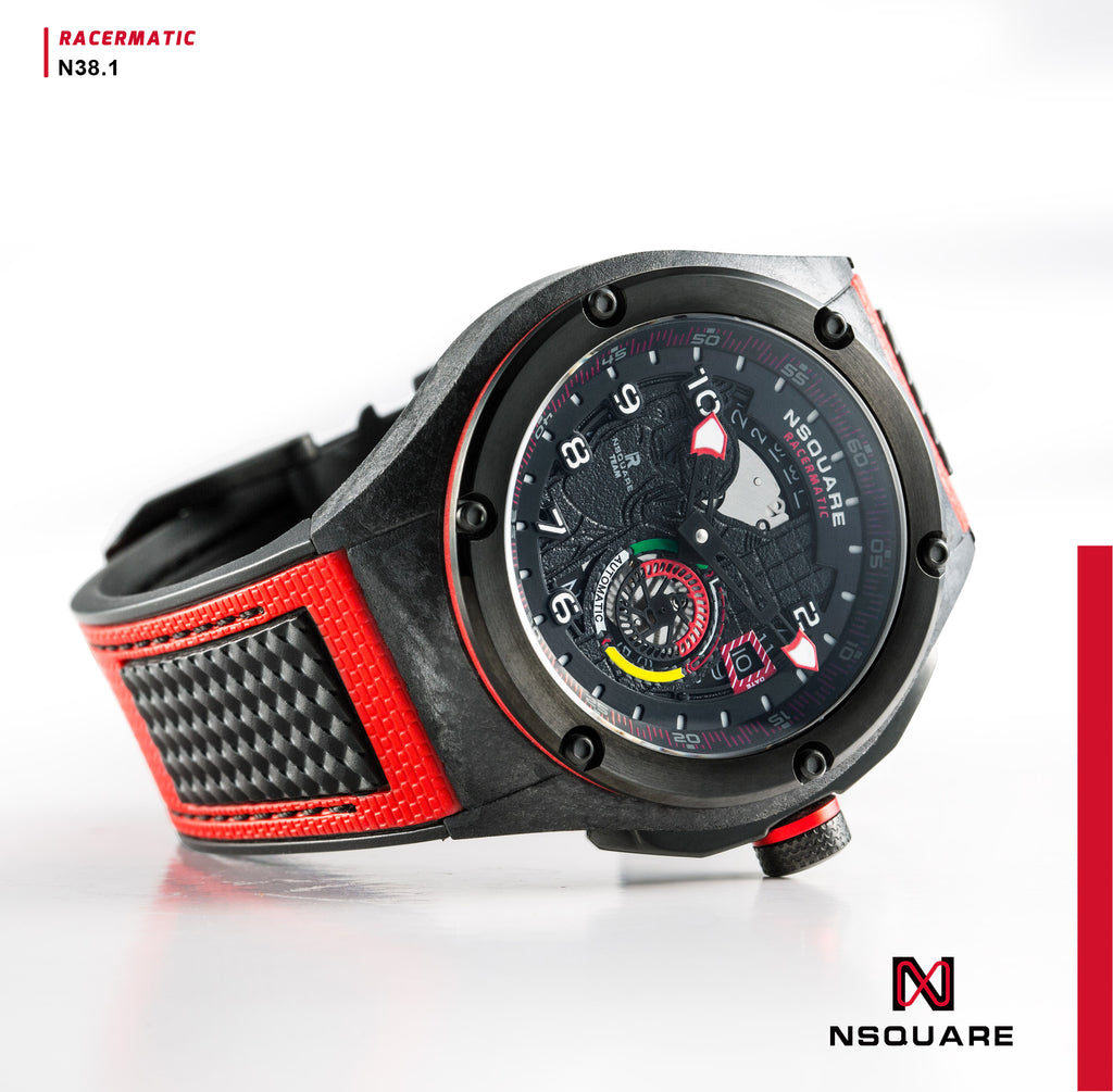 NSquare Racermatic Automatic N38.1 RED/BLACK|NSquare競賽者係列 自動表N38.1 紅色/黑色