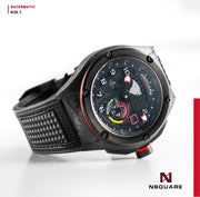 NSQUARE Racermatic Automatic N38.1 BLACK/BLACK|NSQUARE競賽者系列 自動錶N38.1 黑色/黑色