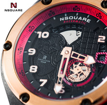 Load image into Gallery viewer, NSQUARE Racermatic Automatic N38.3 RG/BLACK|NSQUARE競賽者系列 自動錶N38.3 玫瑰金色/黑色