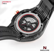 NSQUARE Racermatic Automatic N38.3 RG/BLACK|NSQUARE競賽者系列 自動錶N38.3 玫瑰金色/黑色