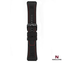 將圖片載入圖庫檢視器 N 40-BLACK STRAP RED STITCH|N 40-黑色錶帶紅線