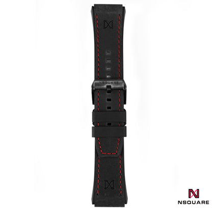 N 40-BLACK STRAP RED STITCH|N 40-黑色錶帶紅線