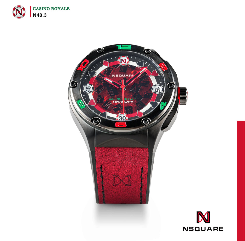 NSQUARE Casino Royale Automatic N40.3 RED/BLACK LIMITED EDITION|NSQUARE皇家賭場系列 自動表N40.3 紅色/黑色限量版