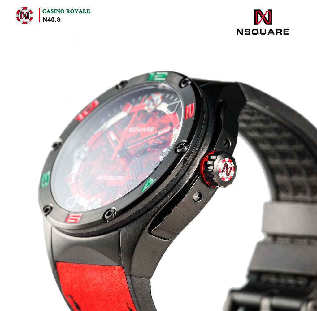 NSQUARE Casino Royale Automatic N40.3 RED/BLACK LIMITED EDITION|NSQUARE皇家賭場系列 自動表N40.3 紅色/黑色限量版