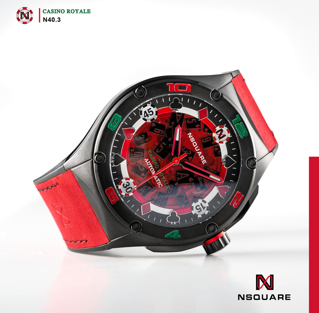 NSQUARE Casino Royale Automatic N40.3 RED/BLACK LIMITED EDITION|NSQUARE皇家賭場系列 自動表N40.3 紅色/黑色限量版