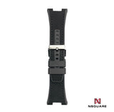 N44.3 Dual Material - Black Vintage Leather with Black Rubber Strap|N44.3 雙材質 - 黑色彷復古牛皮和黑色橡膠帶