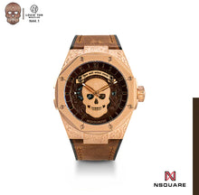 Load image into Gallery viewer, N44.1 Dual Material - Brown Vintage Leather with Black Rubber Strap|N44.1 雙材質 - 啡色彷復古牛皮和黑色橡膠帶