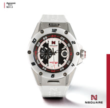 將圖片載入圖庫檢視器 NSQUARE DYNAMIC RACE AUTOMATIC WATCH 46MM N31.3 SS/CERAMIC WHITE/WHITE|NSQUARE DYNAMIC RACE自動表 46毫米 N31.3鋼/白色陶瓷/白色