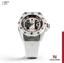 Load image into Gallery viewer, NSQUARE DYNAMIC RACE AUTOMATIC WATCH 46MM N31.3 SS/CERAMIC WHITE/WHITE|NSQUARE DYNAMIC RACE自動錶 46毫米 N31.3鋼/白色陶瓷/白色