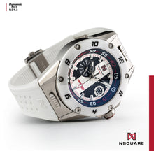 將圖片載入圖庫檢視器 NSQUARE DYNAMIC RACE AUTOMATIC WATCH 46MM N31.3 SS/CERAMIC WHITE/WHITE|NSQUARE DYNAMIC RACE自動表 46毫米 N31.3鋼/白色陶瓷/白色