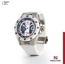 將圖片載入圖庫檢視器 NSQUARE DYNAMIC RACE AUTOMATIC WATCH 46MM N31.3 SS/CERAMIC WHITE/WHITE|NSQUARE DYNAMIC RACE自動表 46毫米 N31.3鋼/白色陶瓷/白色