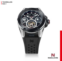 Load image into Gallery viewer, NSQUARE DYNAMIC RACE TOURBILLON WATCH 46MM N33.1 STEEL/CERMAIC BLACK LIMITED EDITION|NSQUARE DYNAMIC RACE陀飛輪46毫米 N33.1 鋼/黑陶瓷 限量版