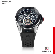 將圖片載入圖庫檢視器 NSQUARE DYNAMIC RACE TOURBILLON WATCH 46MM N33.1 STEEL/CERMAIC BLACK LIMITED EDITION|NSQUARE DYNAMIC RACE陀飛輪46毫米 N33.1 鋼/黑陶瓷 限量版