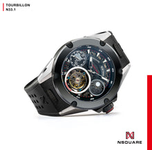 Load image into Gallery viewer, NSQUARE DYNAMIC RACE TOURBILLON WATCH 46MM N33.1 STEEL/CERMAIC BLACK LIMITED EDITION|NSQUARE DYNAMIC RACE陀飛輪46毫米 N33.1 鋼/黑陶瓷 限量版