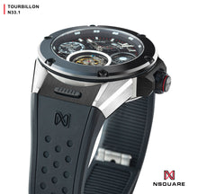 將圖片載入圖庫檢視器 NSQUARE DYNAMIC RACE TOURBILLON WATCH 46MM N33.1 STEEL/CERMAIC BLACK LIMITED EDITION|NSQUARE DYNAMIC RACE陀飛輪46毫米 N33.1 鋼/黑陶瓷 限量版