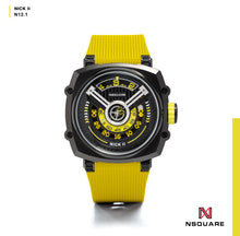 Load image into Gallery viewer, NSQUARE NICK II AUTOMATIC WATCH 45MM N12.1 BLACK/YELLOW/YELLOW |NSQUARE NICK II自動錶 45毫米 N12.1 黑色/黃色/黃色